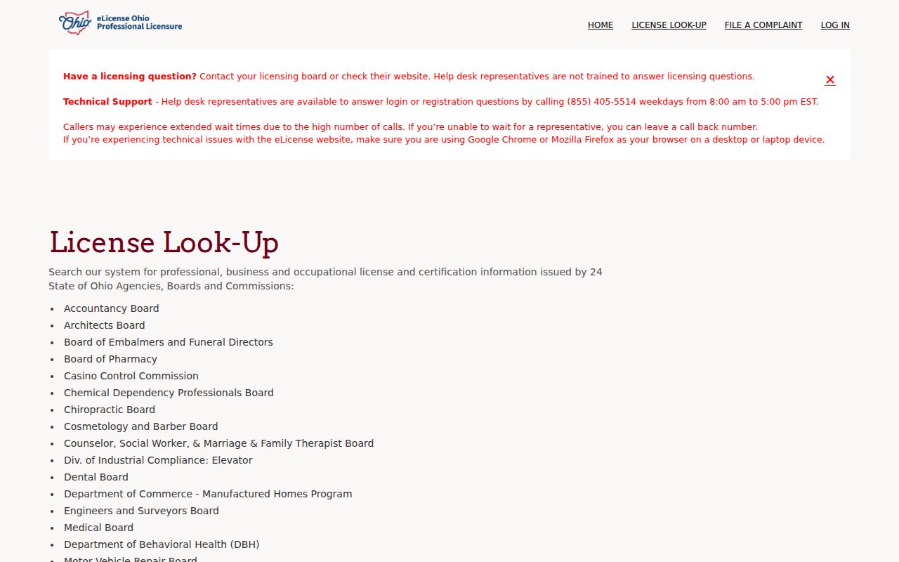 Wooster residents directory Ohio professional license lookup