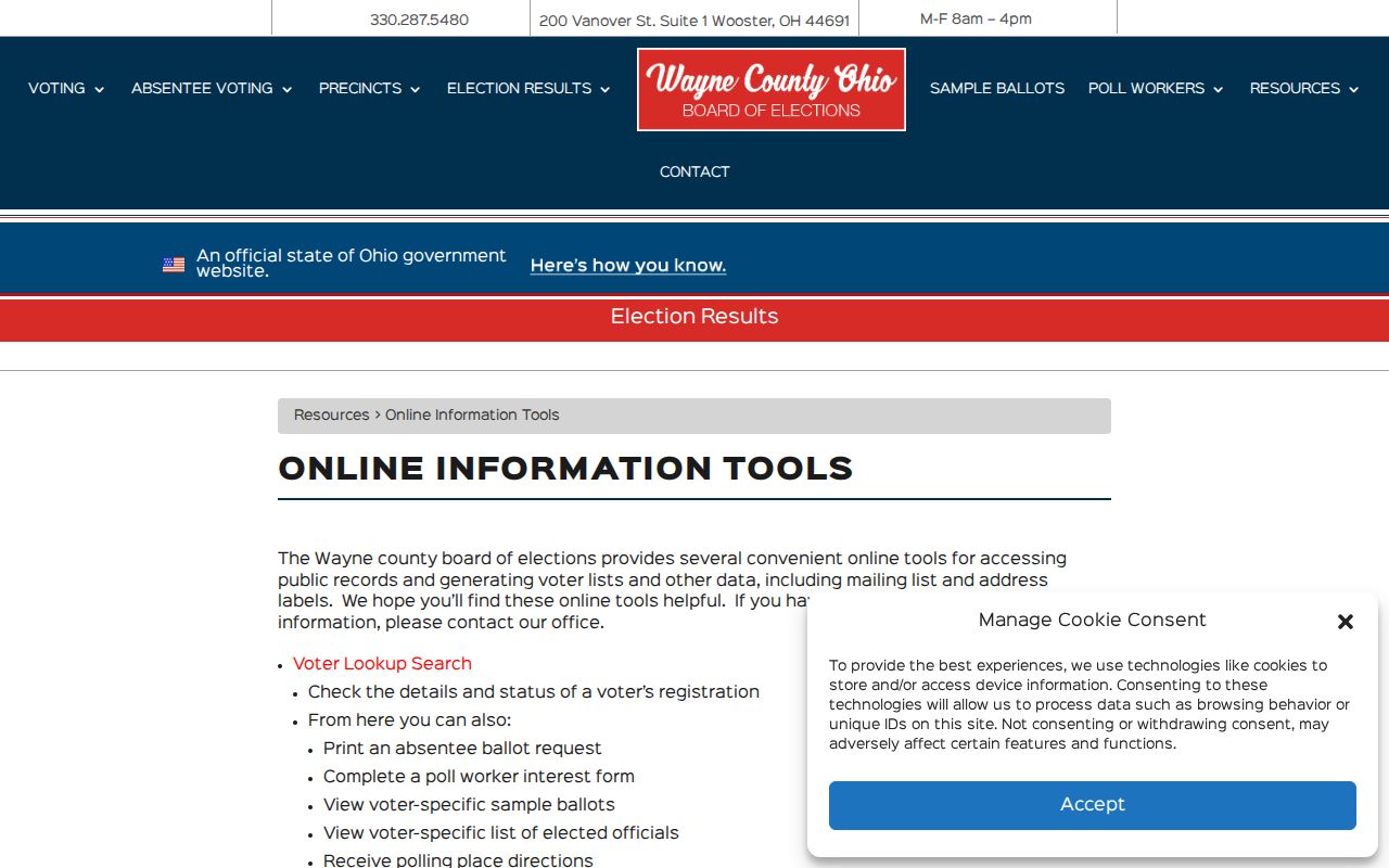 Wooster neighbors Wayne County online information tools
