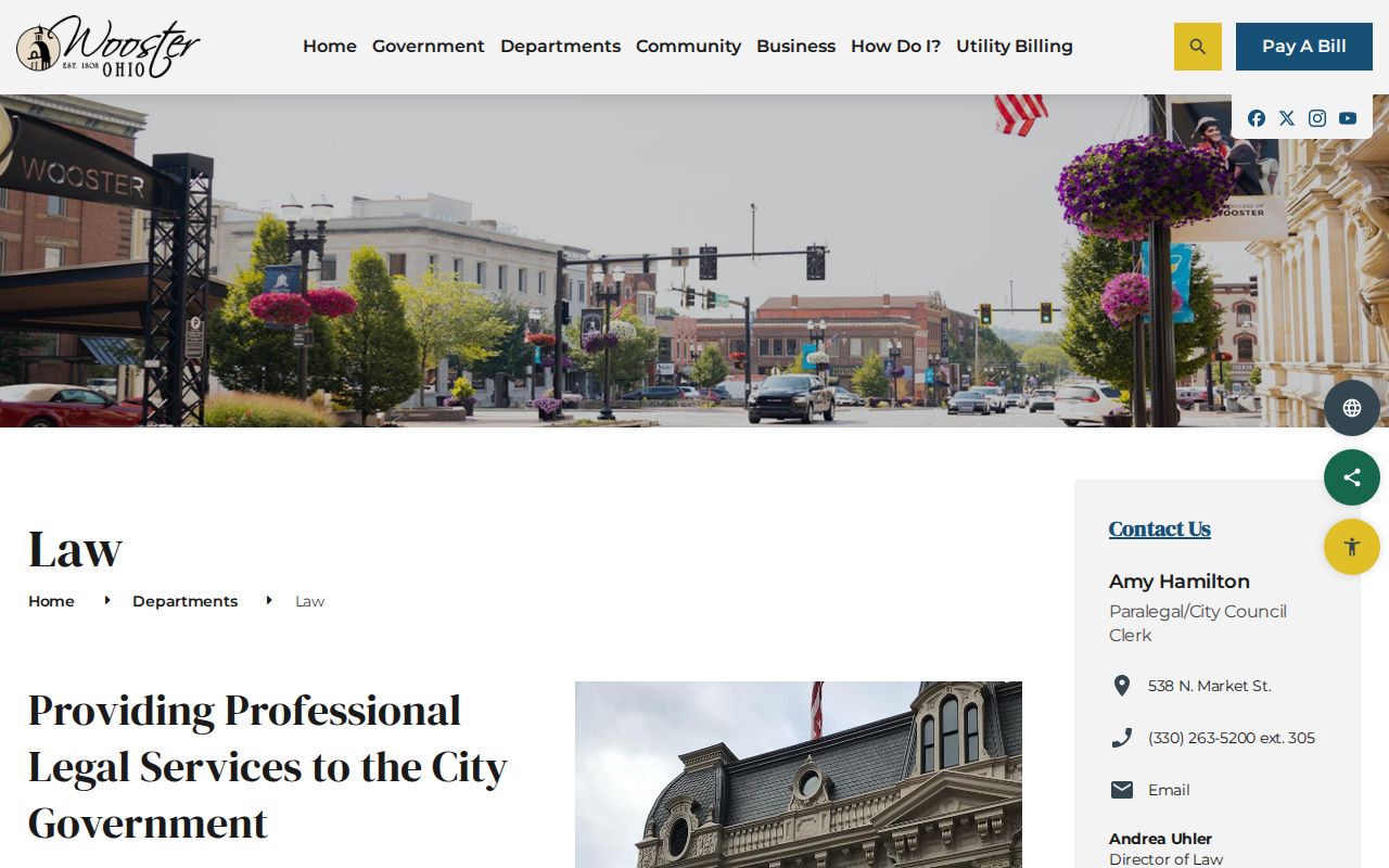 Wooster previous residents City public records information