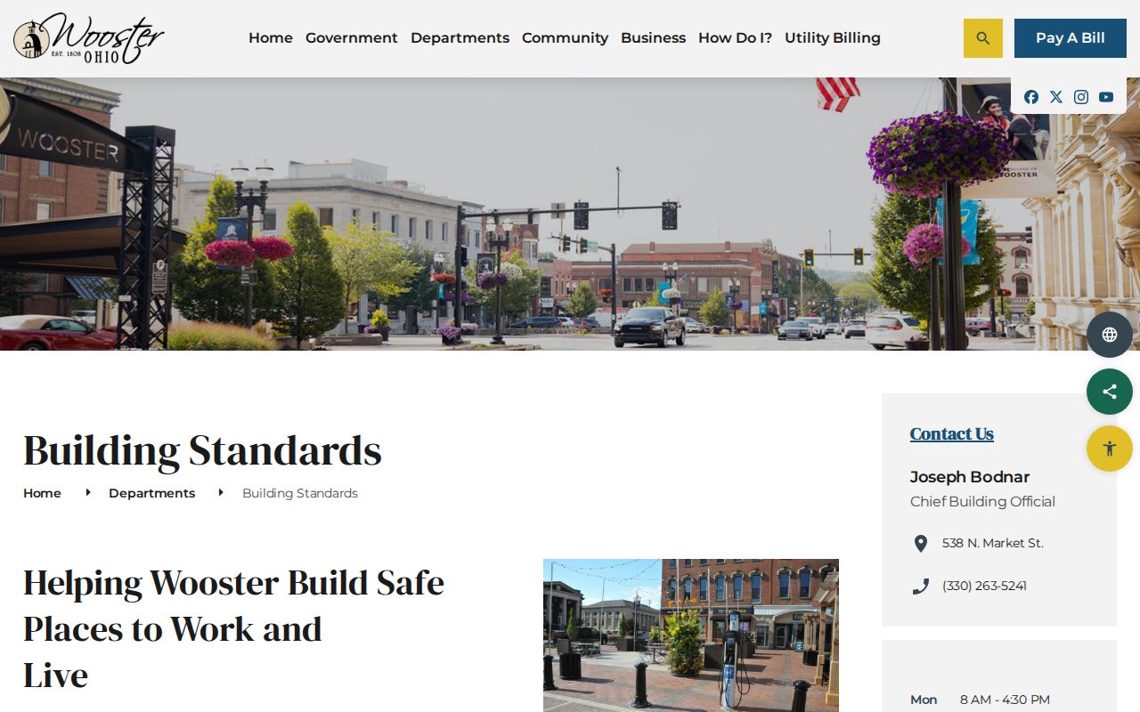 Wooster street directory Building Standards permit access