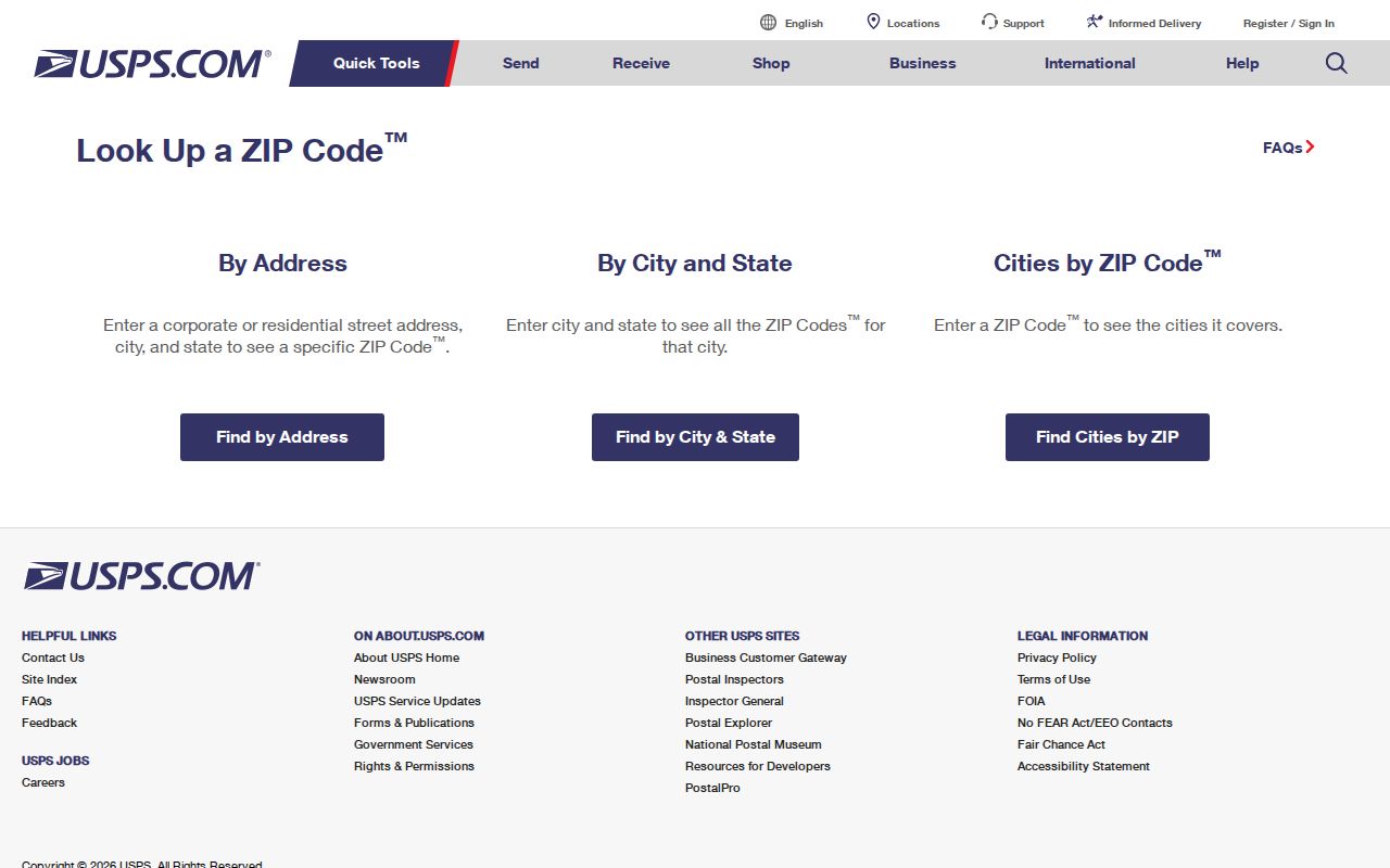Wooster ZIP code directory USPS address lookup source