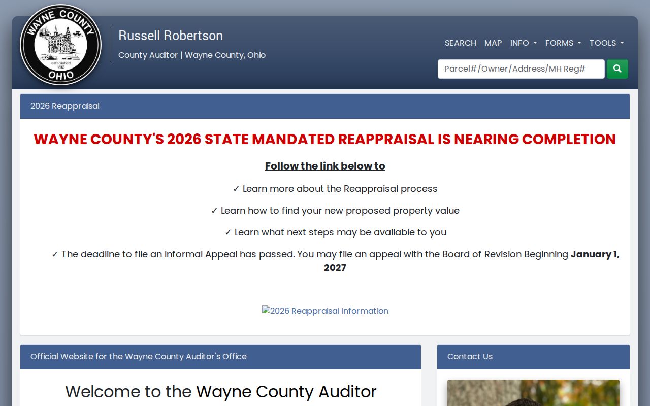 Wooster ZIP code directory Wayne County Auditor search source